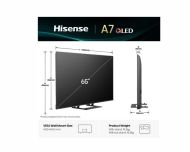 Телевизор Hisense 65" A7Q, 4K Ultra HD 3840x2160, QLED, HDR 10+, HLG, Dolby Vision, Dolby Atmos, Smart TV, Light Sensor, WiFi Direct, BT, Anyview Cast, 3xHDMI, 2xUSB, LAN, CI+, DVB-T2/C/S2, Black