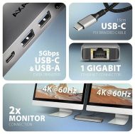 USB-C Multiport,2xHDMI,PD,Giga LAN,AXAGON HMC-7HX2