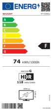 Телевизор Sharp 55GL4260E, 55" LED  Google TV, 4K Ultra HD 3840x2160 Frameless, AQUOS, 1 000 000:1, DVB-T/T2/C/S/S2, Active Motion 1000, HDR10, Dolby Atmos, Dolby Vision, Google Assistant, Chromecast Built-in, HDMI 2.1 with eARC, 3.5mm Headphone jack / li