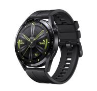 Часовник Huawei Watch GT 3 46mm, Active Jupiter-B19S, 1.43", Amoled, 466x466, PPI 326, 4GB, Bluetooth 5.2 supports BLE/BR/EDR, 5ATM, NFC, GPS, Battery 455 maAh, Black Fluoroelastomer Strap