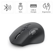 HAMA Мишка „WM-900“ мултифункционална, ергономична, Bluetooth, батерия, RGB, черна