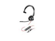 HP Poly Blackwire 3310 Monaural USB-C Headset +USB-C/A Adapter