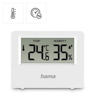 HAMA "Ebro" Цифров термометър/хигрометър, бял