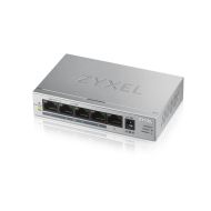 Комутатор ZyXEL GS1005-HP, 5 Port Gigabit PoE+ unmanaged desktop Switch, 4 x PoE, 60 Watt
