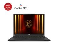 Лаптоп MSI Stealth A16 AI+ A3XWHG, NVIDIA GeForce RTX 5070 Ti 12GB GDDR7 992 AI TOPS, AMD Ryzen AI 9 HX 370 (12C, 24T, Up to 5.1 GHz 24 MB L3), 16" 16:10 QHD+ (2560x1600) OLED, 240hz, 1ms, 32GB DDR5 LPDDR5x-7500, 2TB  PCIe Gen4x4 SSD, Wi-Fi 7, Windows 11 