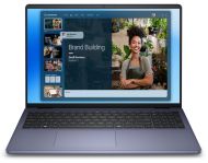 Лаптоп Dell 16 DC16251, Intel Core 5 120U (10 cores, up to 5.0 GHz), 16.0" FHD+(1920x1200) AG, 300nits, 16GB, 2x8GB, DDR5, 5200 MT/s, 512GB M.2 PCIe, Intel Graphics, Cam, FPR, Wi-Fi 6E, Backlit Kb, Win 11 Pro, Midnight Blue, Aluminium,3Y PS