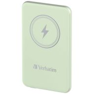 Външна батерия Verbatim MCP-5GN Power Pack 5000 mAh with UBS-C PD 20W / Magnetic Wireless Charging 15W Green