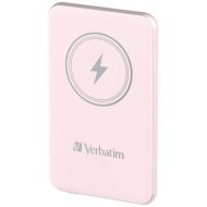 Външна батерия Verbatim MCP-5PK Power Pack 5000 mAh with UBS-C PD 20W / Magnetic Wireless Charging 15W Pink