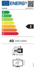 Телевизор Philips 43PUS7009/12, 43" 4K UHD LED, 3840 x 2160, DVB-T/T2/T2-HD/C/S/S2, Pixel Precise UHD, VRR, HDR10+, HLG, Titan OS, Dolby Atmos HDMI*3, 2* USB, 802.11n, 20W RMS, Black