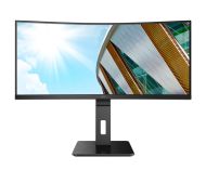 Монитор AOC CU34P2A, 34" Curved 1500R, VA, WLED, 3440x1440@100Hz, 4ms GtG, 1ms MPRT, 300cd m/2, 3000:1, 50M:1 DCR, Adaptive Sync, FlickerFree, Low Blue Light , 3Wx2, Tilt, Height Adjust, Swivel, 2xHDMI, DP, USB hub