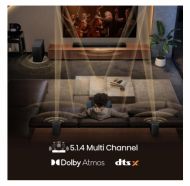 Аудио система Hisense AX5140Q,  5.1.4Ch Sound Bar with Wireless Subwoofer, 600W, Dolby Atmos, Bluetooth 5.3, 4K HDMI Pass Through, DTS:X, HDMI/AUX/ARC/Optical/USB, 7 EQ Modes, Black