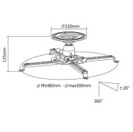 Mount Projector Ceiling, Small, Value 17.99.1100