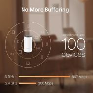 Безжичен рутер TP-Link Deco M4, AC1200, 2.4/5 GHz, 300 -  867 Mbps, Gigabit, 3 бр. в комплект