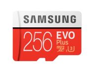 Памет Samsung 256GB micro SD Card EVO+ with Adapter, Class10, Read 100MB/s - Write 90MB/s