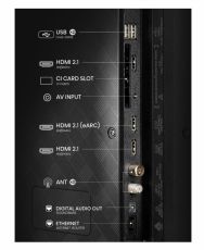 Телевизор Hisense 50" E7Q Pro, 4K Ultra HD 3840x2160, QLED, Quantum Dot, 144Hz, HDR 10+ adaptive, HLG, Dolby Vision, DTS Virtual X, Smart TV, WiFi 5GHz, WiFi Direct, BT, Anyview Cast, 3xHDMI, 2xUSB, LAN, CI+, DVB-T2/C/S2, Black