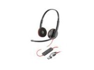 HP Poly Blackwire 3215 Monaural USB-C Headset +3.5mm Plug +USB-C/A Adapter