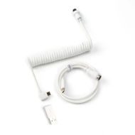 Кабел за клавиатура Keychron Coiled Aviator Cable Angled USB-C - White