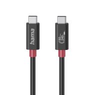 HAMA Кабел USB-C еMarker, USB 4 Gen 4, 80 Gbit/s, 1 м, 5 A, 240 W ,черен
