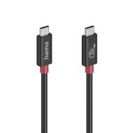HAMA Кабел USB-C еMarker, USB 4 Gen 4, 80 Gbit/s, 1 м, 5 A, 240 W ,черен