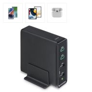 HAMA Зарядна станция 4 порта, 60W, 2 x USB-C, 2 x USB-A, PD, Fast Charge