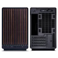Кутия Lian Li DAN A3-mATX Wood Edition Black, Tempered Glass, Micro Tower