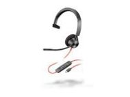 HP Poly Blackwire 3310 Monaural USB-C Headset +USB-C/A Adapter