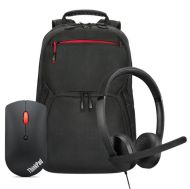 Слушалки Lenovo USB-A Wired Stereo Headset Gen 2 + Lenovo ThinkPad Bluetooth Silent Mouse + Lenovo ThinkPad Essential 15.6-inch Backpack (Eco)