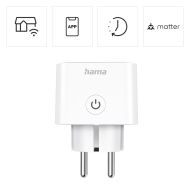 HAMA Смарт мини контакт, Wi-Fi, Гласов контрол, 3680 W