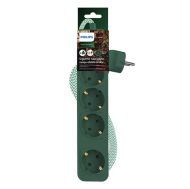 Power strip Philips 4x, w/1.5m cable, Green