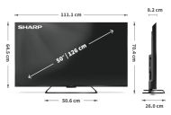 Телевизор Sharp 50HR7265E, 50" QLED  GOOGLE TV, 4K 144Hz Quantum Dot 3840x2160 Frameless, AQUOS AI, DVB-T/T2/C/S/S2, Active Motion 1400, HDR10, Dolby Atmos, Dolby Vision, DTS:X, Google Assistant, HDMI eARC, Mini Composite/CVBS + Audio input, USB, Wi-Fi, B