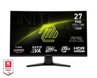 Монитор MSI MAG 274CXF, 27", 0.5ms, 280Hz, Rapid VA, 1920x1080 (FHD), 16:9, CURVE 1500R, FreeSync Premium, 92.2% DCI-P3, AG, HDR Ready, 300 nits, 4000:1, DCR 100M:1, DP(1.2a), 2xHDMI 2.0b, Tilt, VESA, Black, 3.4kg