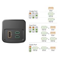 HAMA Външна батерия „High Power“, 200 W, 24000 mAh, 2x USB-C, USB-A, бързо зареждане