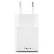 HAMA Бързо мини зарядно 1x USB-C, 1x USB-A, PD, 20 W, бяло