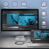 Cable USB4 C-C, M/M, 0.5m, 8K,AXAGON BUCM4X-CM05AB