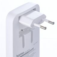 HAMA Бързо мини зарядно, 65W, 2x USB-C, 1x USB-A, PD, плоско, бяло