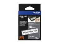 BROTHER P-Touch TZE-SE4 black on security white textile 18