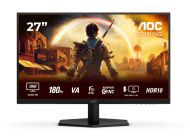 Монитор AOC Q27G42XNE, 27" Fast VA WLED, 2560x1440@180Hz, 1ms GtG, 0.5ms  MPRT, 300cd m/2, 5000:1, 80M:1 DCR, Adaptive Sync, FlickerFree, Low Blue Light, 2Wx2, Tilt, 2xHDMI, DP