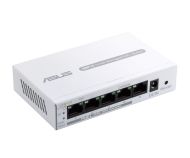 Комутатор Asus Business 5Port Smart Managed Switch PoE+,ExpertWiFi EBP15, 4 ports PoE+, 60W, VLAN, QoS, Port Mirroring, wall mounting,White