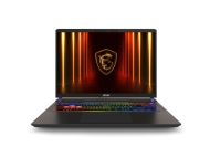 Лаптоп MSI Vector 16 HX AI A2XWHG, Intel Core Ultra 7 255HX (20C/20T, up to 5.2GHz, 30MB), NVIDIA GeForce RTX 5070 Ti 12GB GDDR7 992 AI TOPS, 16" QHD+(2560x1600), 240Hz, IPS-level, 16GB DDR5 6400, 1TB PCIe Gen4x4 SSD, Wi-Fi 6E, BT 5.4, 24 Zone RGB Kbd, NO