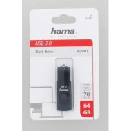 USB памет HAMA Rotate, 64GB, USB 3.0 70 MB/s, Петролно синьо