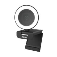 Уеб камера HAMA C-800 Pro, QHD с дистанционно, Стерео микрофон, Пръстеновидна светлина, Черен
