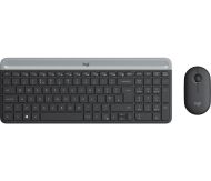 Kомплект безжични клавиатура с мишка Logitech MK470, Черна