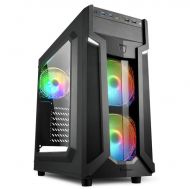 Sharkoon Middle VG6-W RGB, Window, Black w/RGB Led