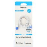 Мрежов кабел HAMA Flexi-Slim, U/UTP CAT 6a, 10 Gbit/s, RJ-45 - RJ45, 1.50 m, Бял