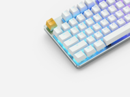 Геймърскa механична клавиатура Glorious White Ice GMMK RGB Full Size, Gateron Brown US Layout