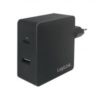USB-А&C Charger 2x, 3A, 65W, Logilink PA0213