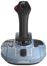 Жичен джойстик Thrustmaster TCA Sidestick Airbus Edition, авиосимулатор за PC, Черен;Син