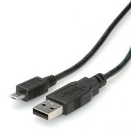 Cable USB2.0 A-Micro B, M/M,0.8m,Roline 11.02.8754