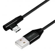Cable USB2.0 A-Micro B, M/M, 1m, Angled, CU0142