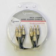 Cable RCA 4X M/M, 1.8m, Gold Plated, GMB